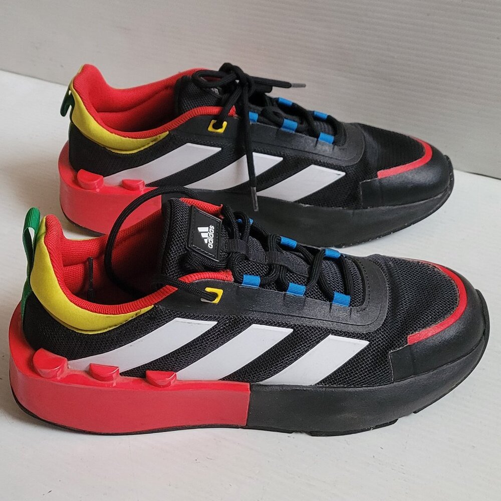 adidas (GS) Tech Runner EL x LEGO 'Core Black Red' HP5877 Kid Boy Girl size 7